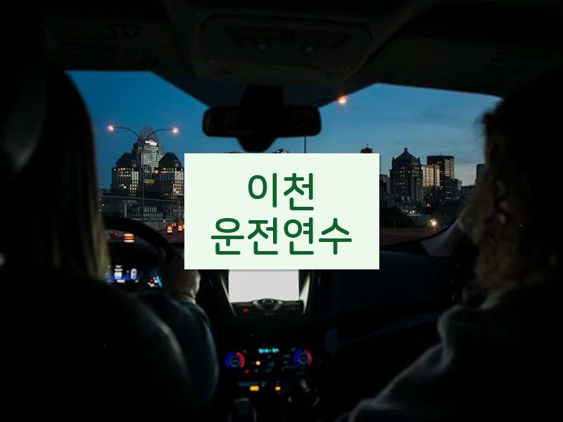 이천운전연수 후기