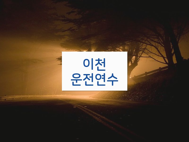 이천운전연수 후기