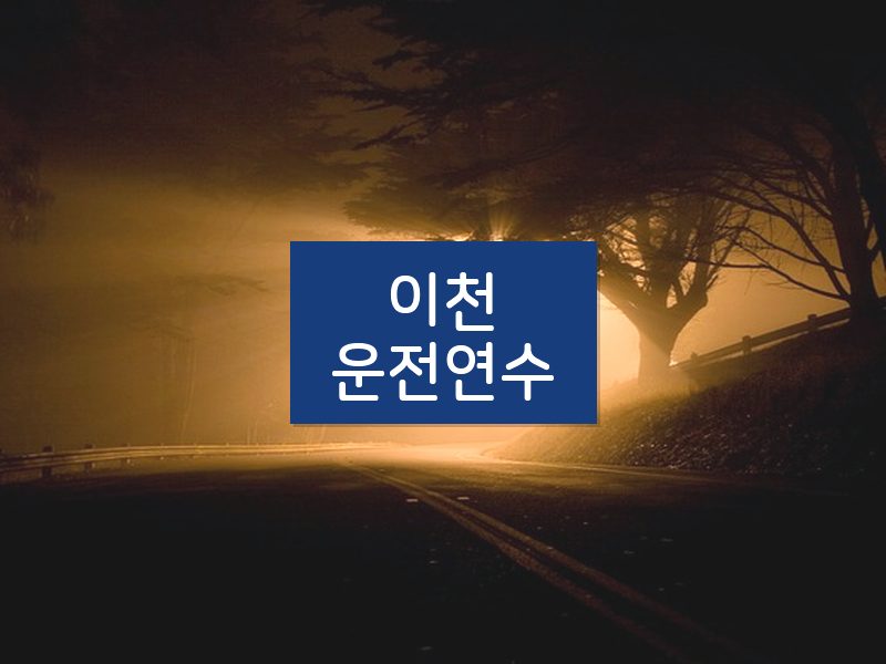 이천운전연수 후기