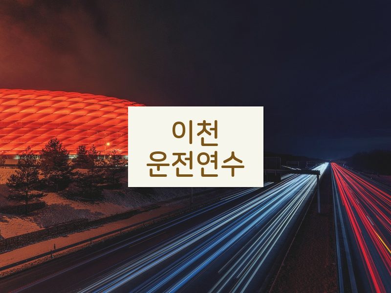 이천운전연수 후기