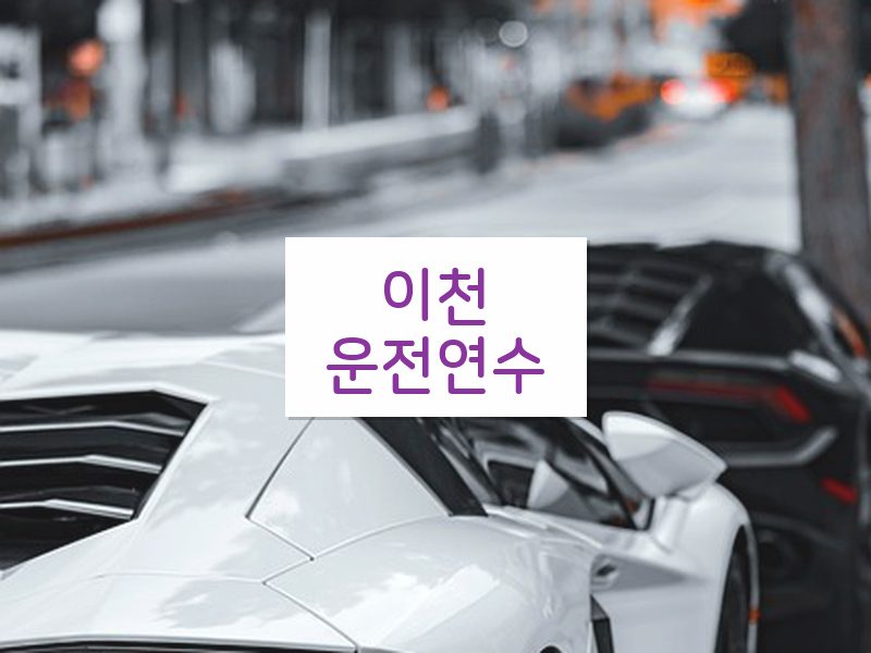 이천운전연수 후기