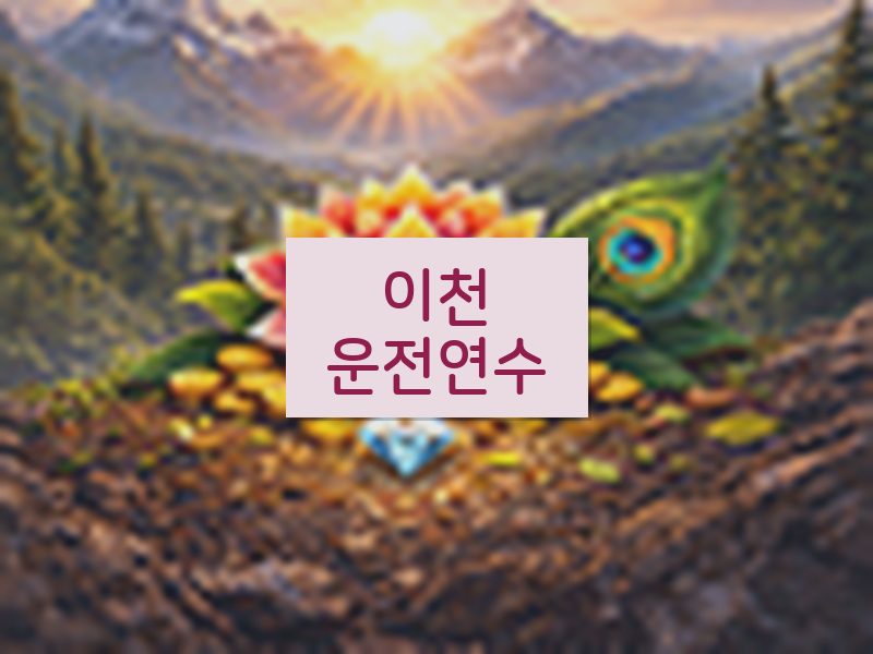 이천운전연수 후기