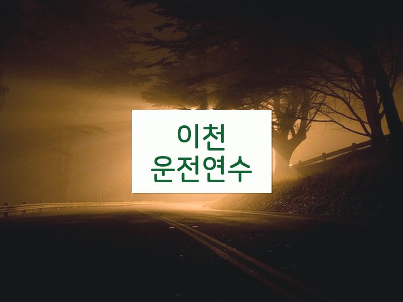 이천운전연수 후기