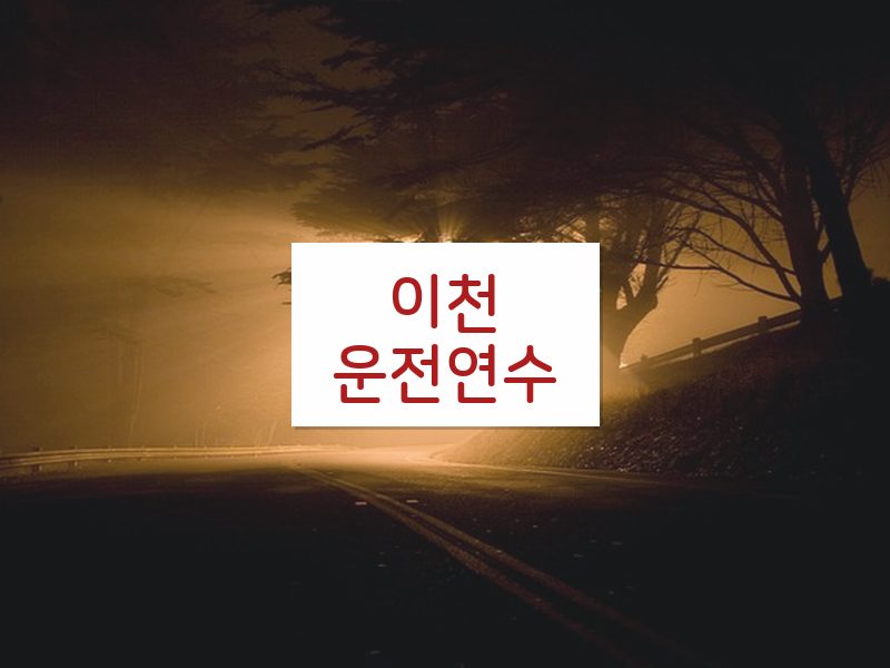 이천운전연수 후기