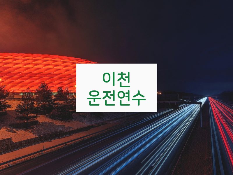 이천운전연수 후기