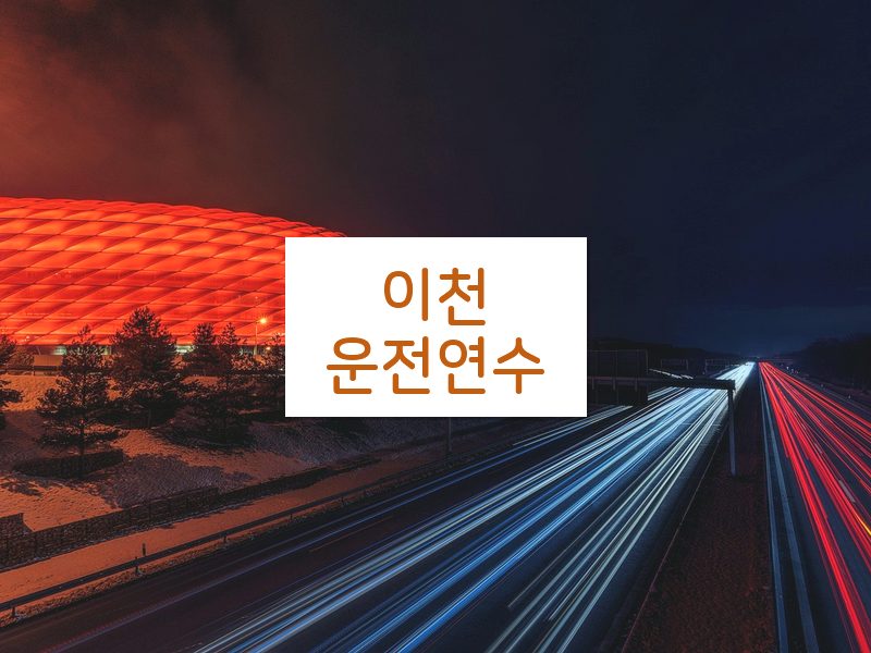 이천운전연수 후기