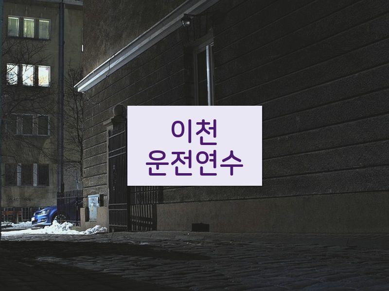 이천운전연수 후기