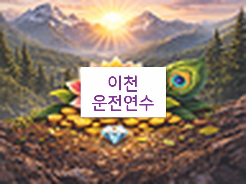 이천운전연수 후기