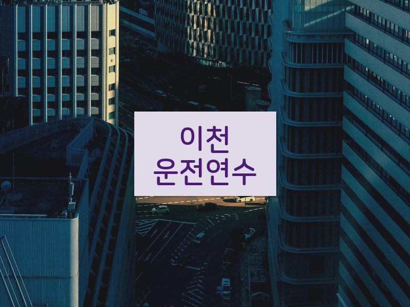 이천운전연수 후기