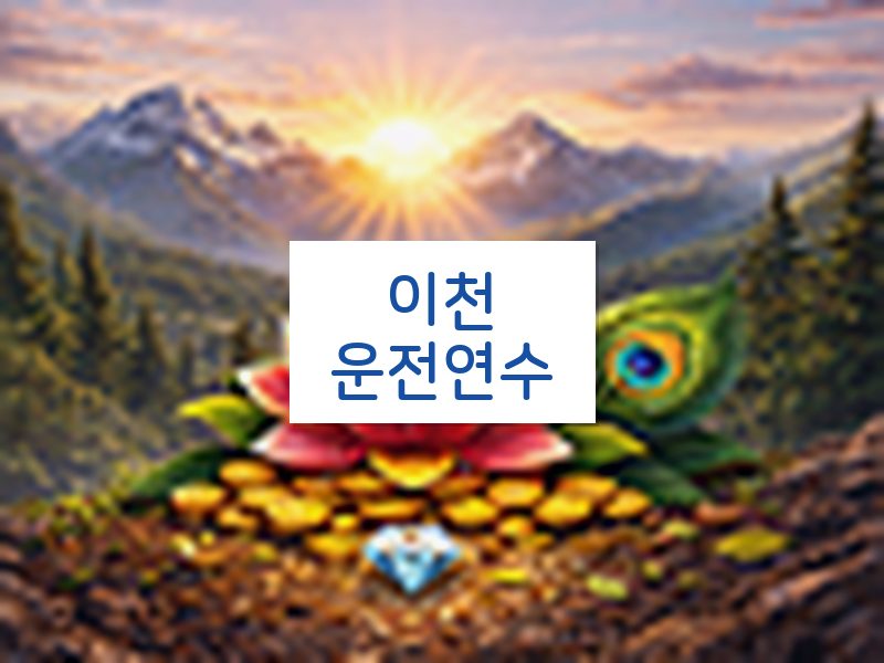 이천운전연수 후기
