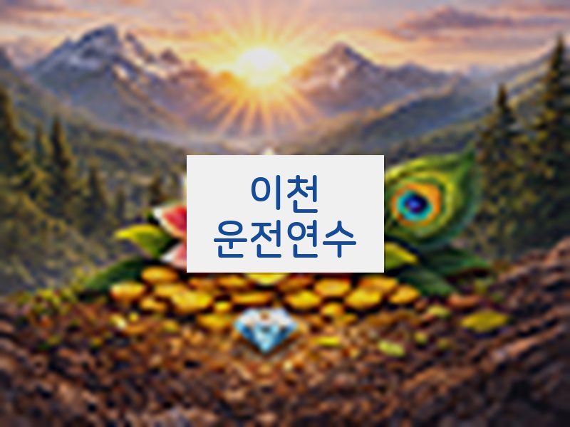 이천운전연수 후기