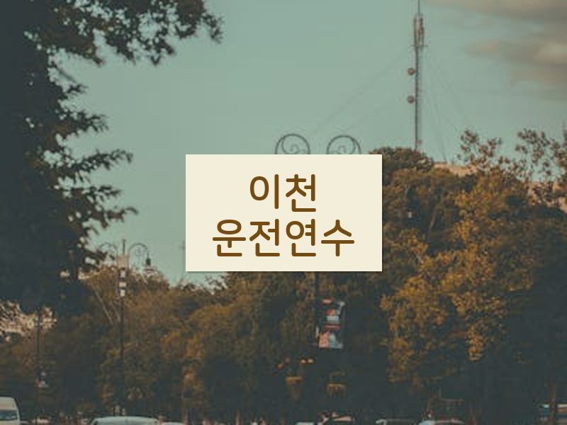 이천운전연수 후기