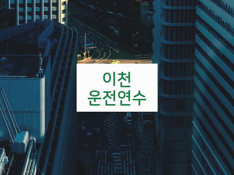 이천운전연수 후기