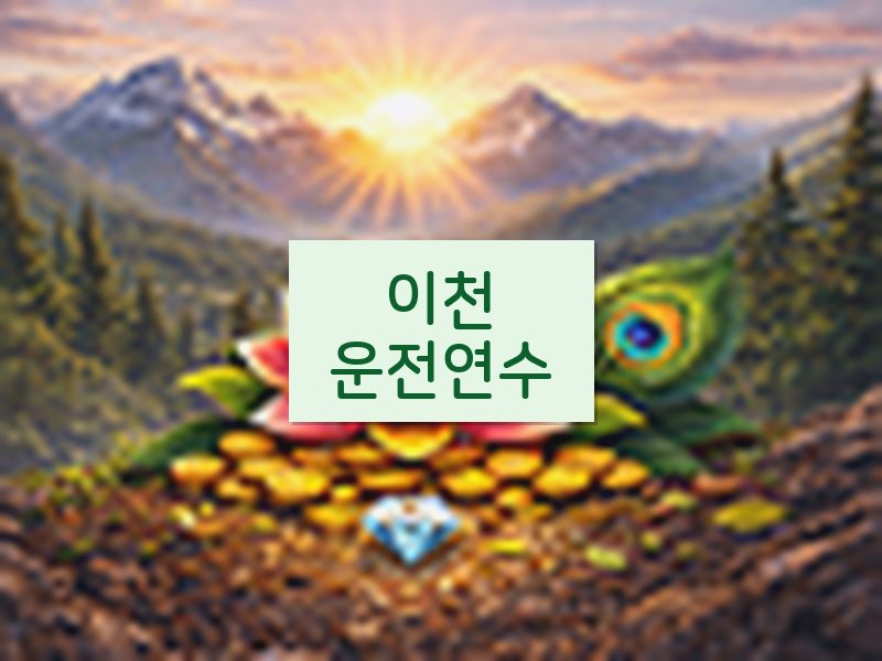 이천운전연수 후기