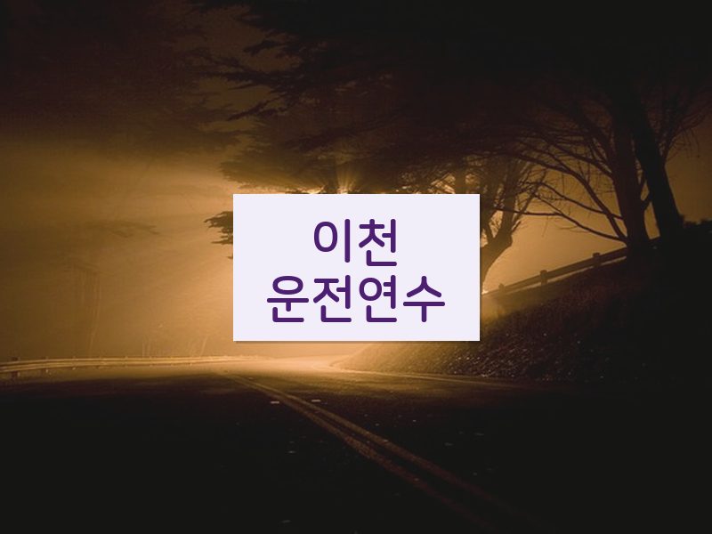 이천운전연수 후기