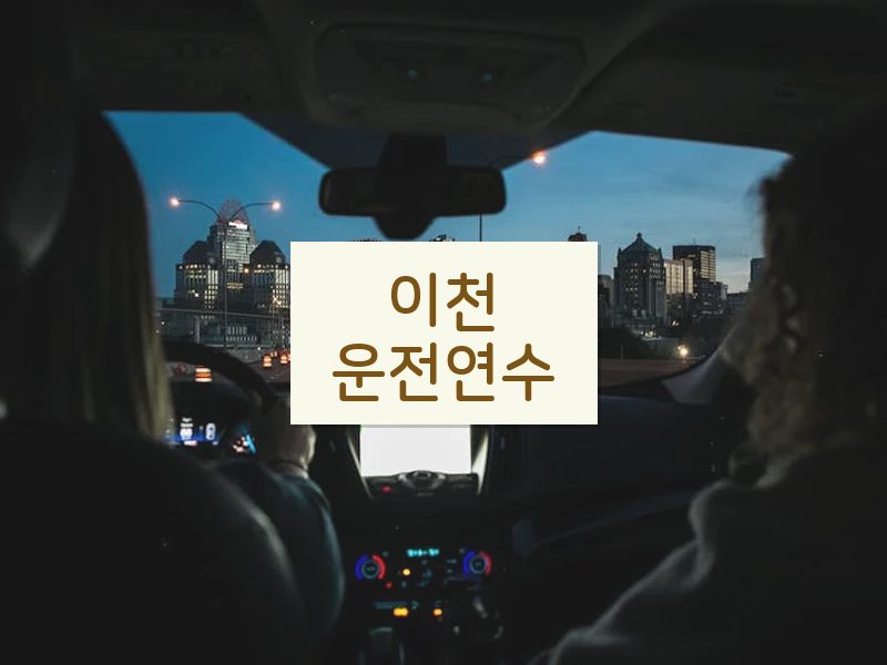 이천운전연수 후기