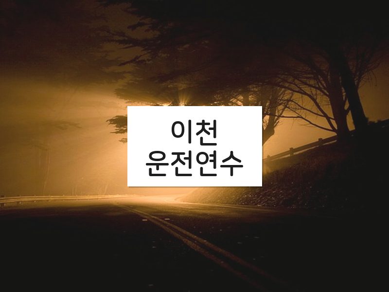 이천운전연수 후기