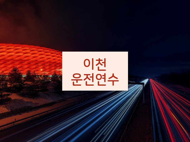 이천운전연수 후기