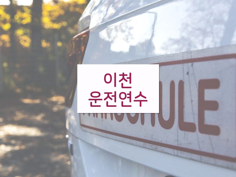 이천운전연수 후기