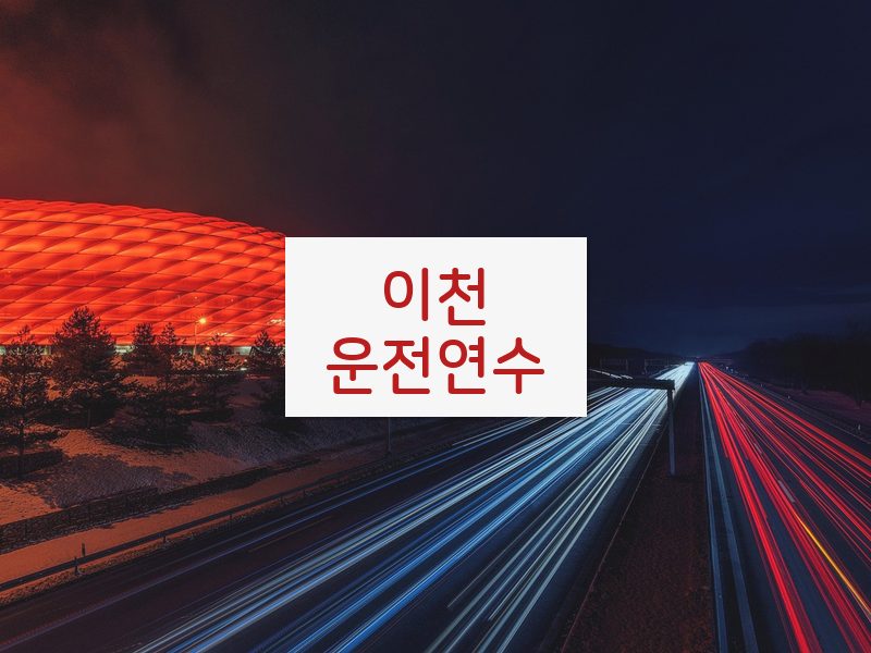 이천운전연수 후기