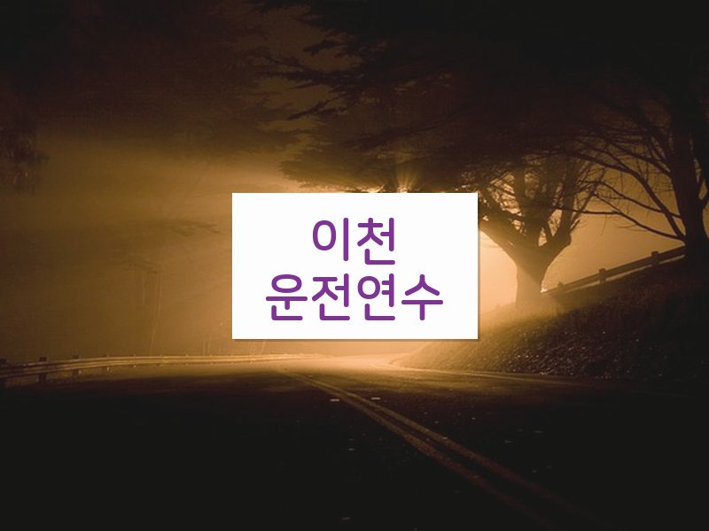 이천운전연수 후기